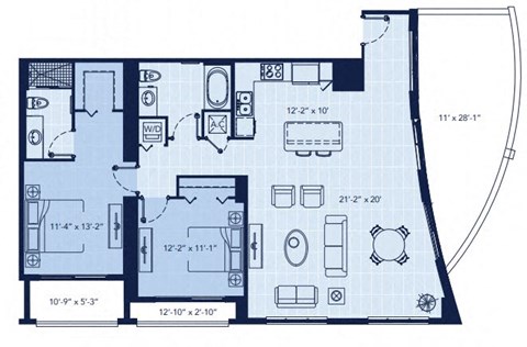 a blueprint of a floor plan of a house at Regatta at New River, Fort Lauderdale, 33301